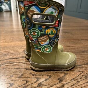 Bogs Olive Adventure Patch Rain Boots